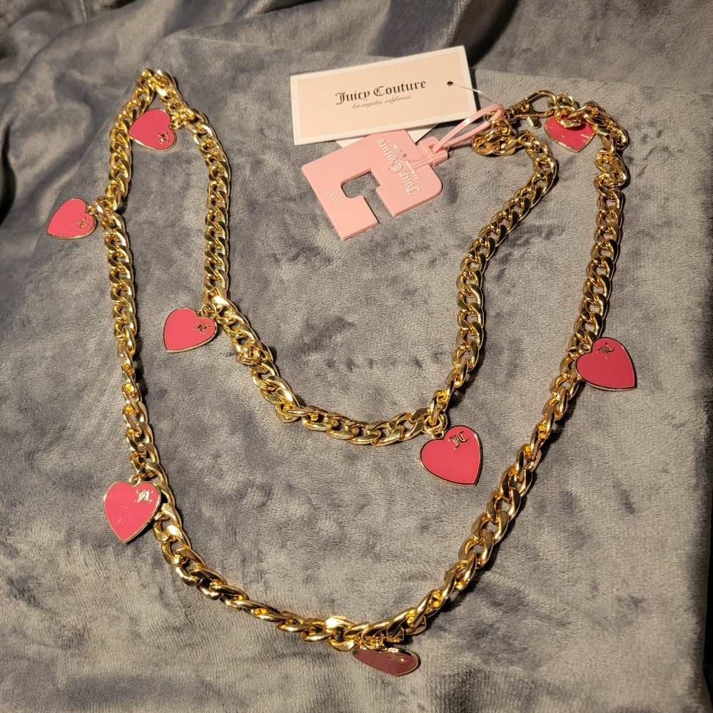 Juicy Coture Heart Chain Belt 🩷❤